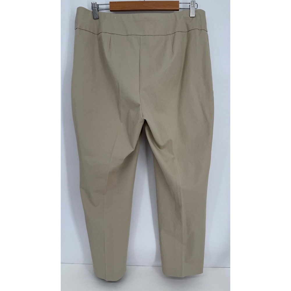 Chicos Fabulously Slimming Ankle Pants Tan Khaki Pull On Stretch Sz 2 (L) - Picture 6 of 12